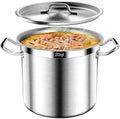 Stock Pot-20QT Stainless Steel Stockpot with Lid, Heavy Duty Tri-Ply