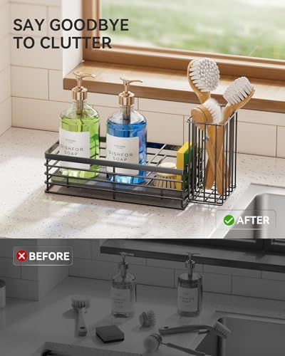 Yofidra Sponge Holder for Kitchen Sink with Stone Drying Mat