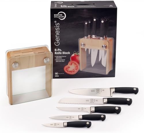 Mercer Culinary Genesis 6-Piece Knife Block Set