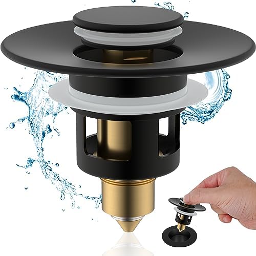 Hibbent All Metal Universal Bathroom Sink Stopper for 1.1''~2.3''