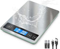 Food Scale, 33lb Kitchen Scale with 1g Precision, Rechargeable Black