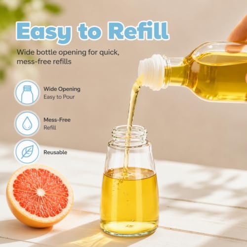 12 Pack Soy Sauce Dispenser Bottle, 6 OZ Glass Leakproof Olive Oil