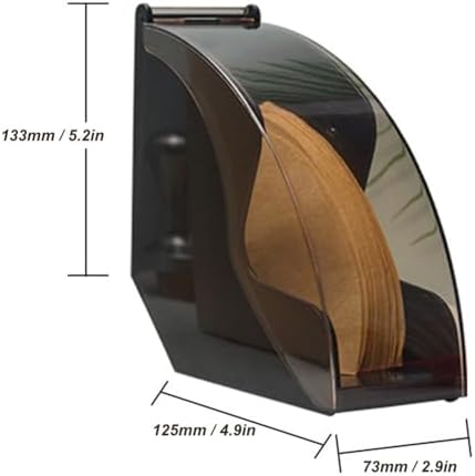 Acrylic Cone and Fan Coffee Filter Paper Holder with Cover 100-Piece