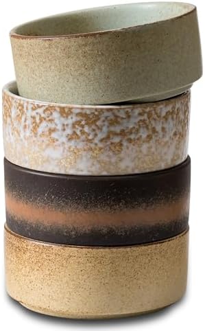 Ceramic Bowl Sets of 4, 4.5 Inches Mix Color, Small Bowls Set