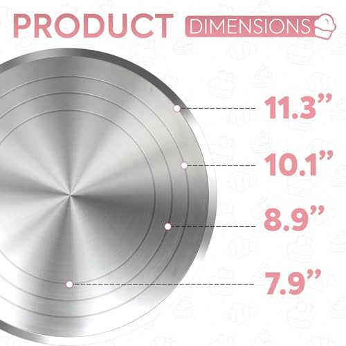 Riccle 12" Aluminum Rotating Cake Stand