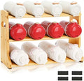 Pumtus Bamboo Water Bottle Organizer, 3-Tier Tumbler Storage Rack, 12