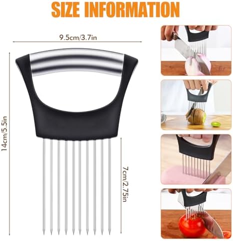Onion Holder for Slicing - Stainless Steel Onion Slicer & Vegetable