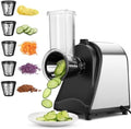 Homdox 250W Electric Cheese Grater, 5 Attachments, Ivory