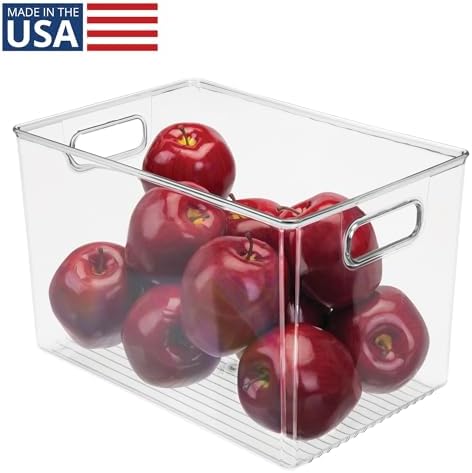 iDesign Linus BPA-Free Plastic Deep Kitchen Storage Bin, Clear