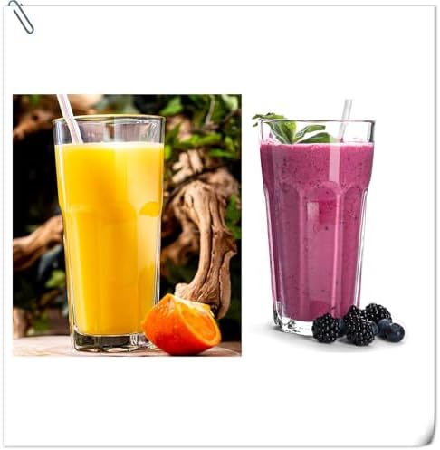 500ml Drinking Glass Set of 6 | Clear Tumbler Water Glasses for