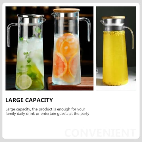 1.2L Acrylic Water Pitcher with Lid, 1.2L Large Capacity Jug for Home