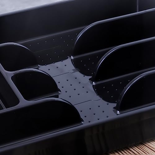 Silverware Organizer with Lid, 5-Slot Flatware Caddy