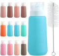 12 Pcs 6 oz Condiment Squeeze Bottles, Leakproof Salad Dressing