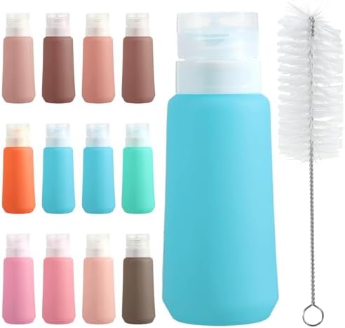 12 Pcs 6 oz Condiment Squeeze Bottles, Leakproof Salad Dressing