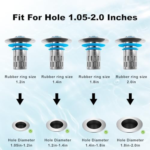All Metal - Bathroom Sink Stopper,Universal Pop Up Bathroom Sink Drain