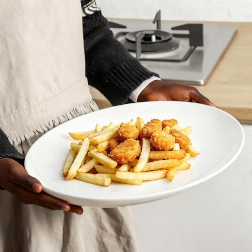 16 Inch Serving Platters Set of 4, Porcelain Large Oval Dinner Plates