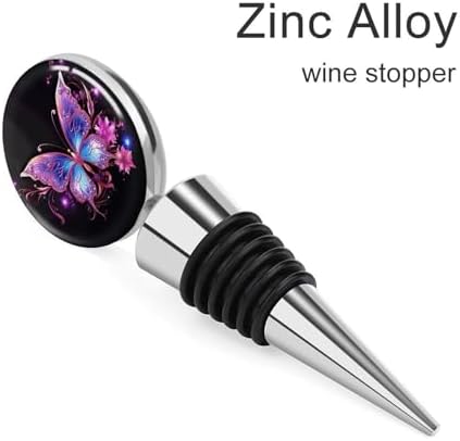 Purple Butterfly Flower Wine Stopper Vacuum Alloy Wine Bottle Stopper
