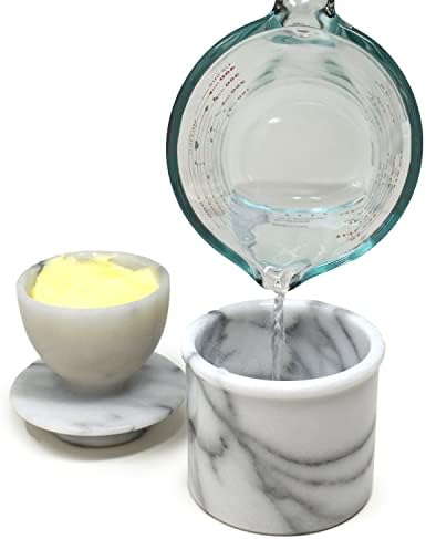 Norpro Marble Butter Keeper,Off-White
