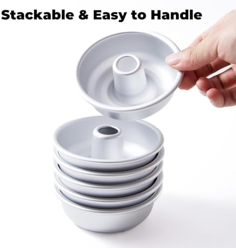 Moldes Pequeños de Aluminio para Flan, 10 x 3.5 cm, 6 Pack