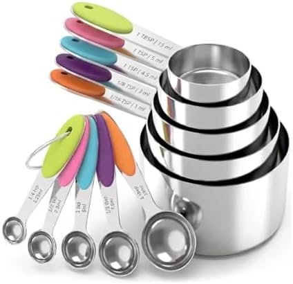 Measuring Spoons Set, Stainless Steel Measuring Spoons for Cooking and