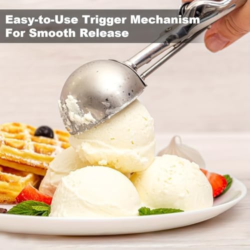 3Pcs Ice Cream Scoop, Cookie Scoops, Stainless Steel Cookie Scooper