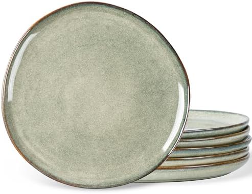 AmorArc Ceramic Dinner Plates Set of 6, 10.5 Inch Stoneware Plates Set