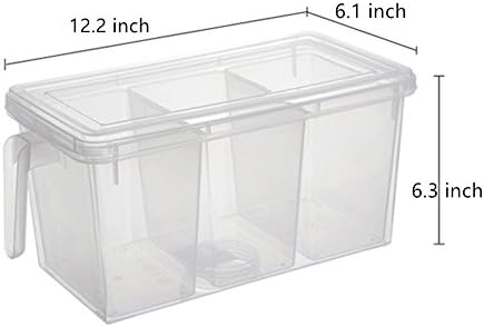 2-Pack Divided Veggie Storage Containers with Lids