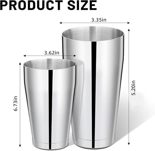 Mwellewm 8 Pcs Cocktail Shaker Boston Shaker Set Professional