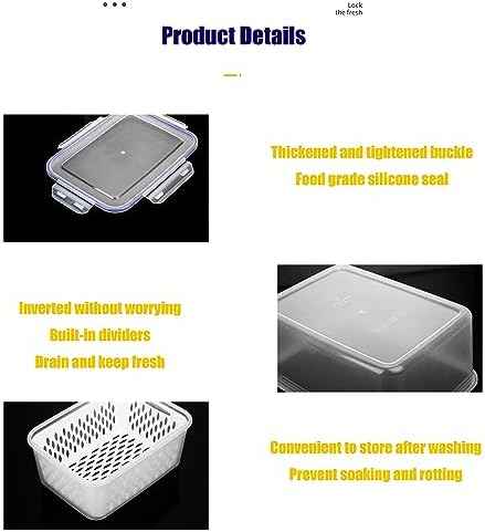 Fruit and Vegetable Storage Containers for Fridge, 6-Piece Set, Blue