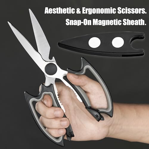 OMDAR Bat Kitchen Scissors 2 Pack - Halloween Gifts Goth Cute Kitchen