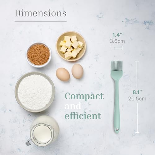JS Gourmet Silicone Small Basting and Pastry Brush - Pastel Green