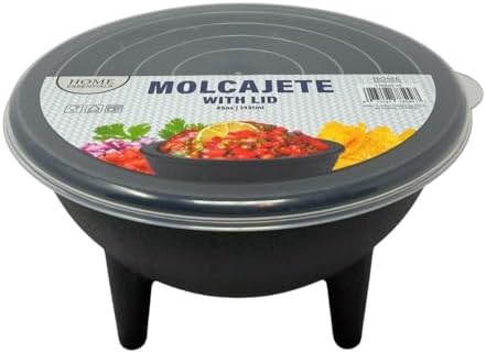 Large Salsa Bowl with Lid (45oz), Serve Salsa, Guacamole, Dips, and