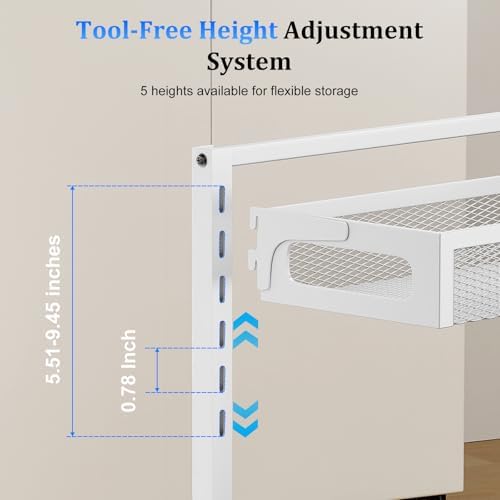 Petiza Metal Under Sink Organizer, Pull Out Cabinet Organizer Rack