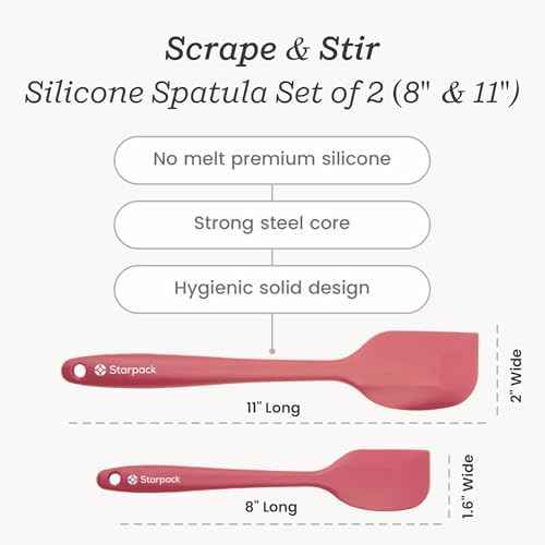 Starpack 'Scrape & Stir' Silicone Spatula Set (2 Pcs) - Heat Resistant