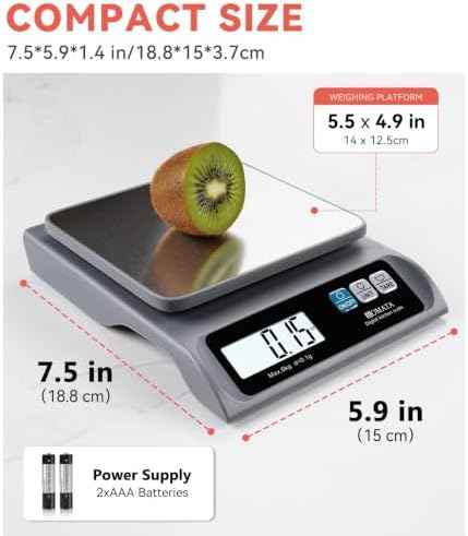 BOMATA 0.1g High Precision Digital Kitchen Food Scale, 13lb Gram Scale