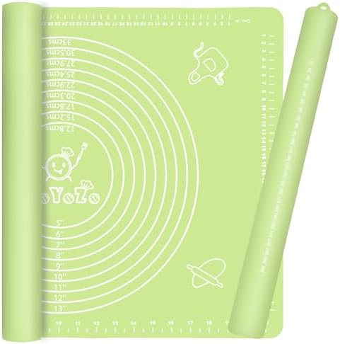 Rolling Pin Silicone Baking Pastry Mat Set, 15.7" x 24"