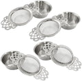 4 Pack Tea Strainers, Stainless Steel, Silver