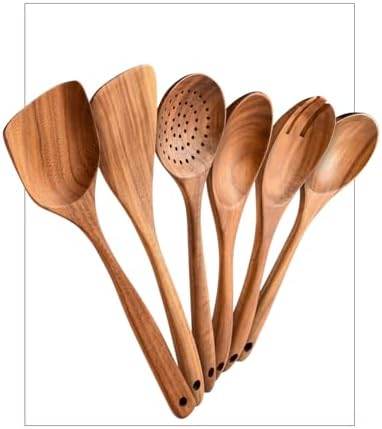 6-Piece Teak Wood Cooking Utensil Set