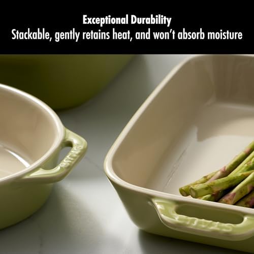 Staub Ceramic 4-Piece Baking Pan Set, Light Green