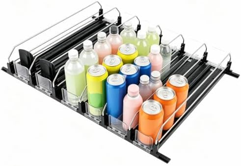 6 Rows Adjustable Drink Organizer for Fridge, Soda Can