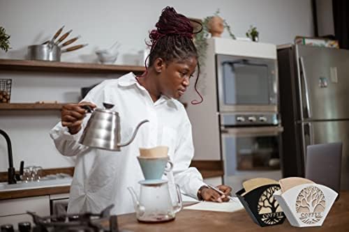 Stylish Coffee Filter Holder with Iron Fan Shape Evenly Spread out
