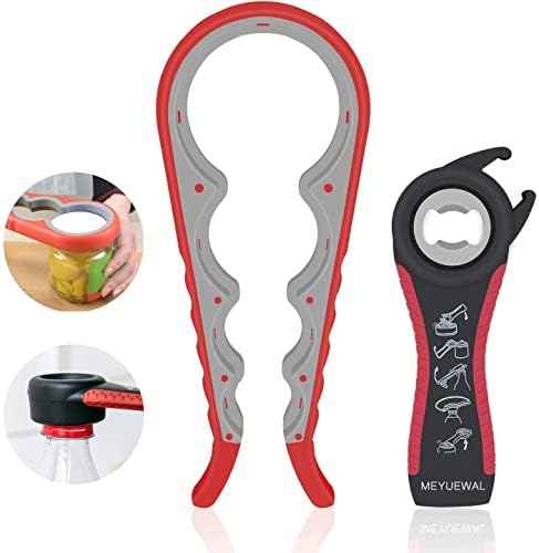 Jar Opener, 5 in 1 Multi Function Can Opener Bottle Opener Kit with