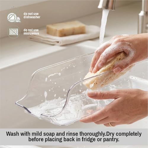 Pull-Out Refrigerator Organizer Drawer – Clear Fridge Storage Bin for