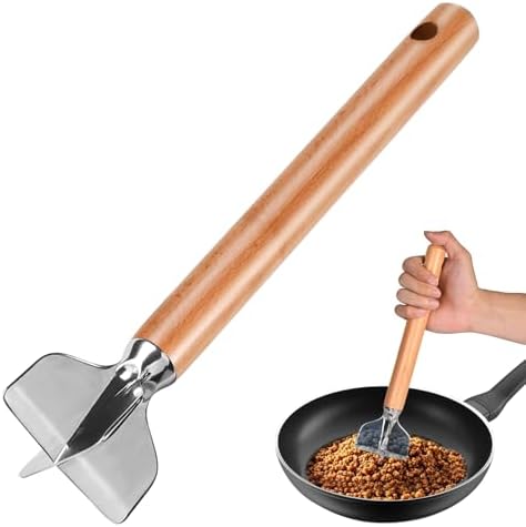 Stainless Steel Meat Chopper, Stainless Steel Meat Masher, 11 Inch