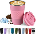 Vacuum Insulated Stainless Steel Travel Coffee Mug,Leak Proof Cup with