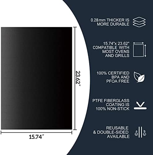 Meegoo Oven Liners for Bottom of Oven, 2 Pack, 15.74 x 23.62 in