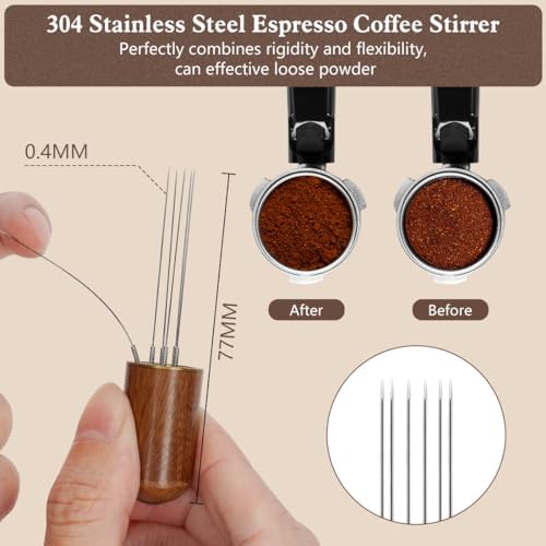 Y-Step 51mm Espresso Tamper Set, 30 lb Consistent Pressure Calibrated
