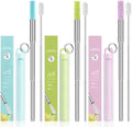 Reusable Straws 3Pack Metal Straw Foldable Portable Drinking Straw