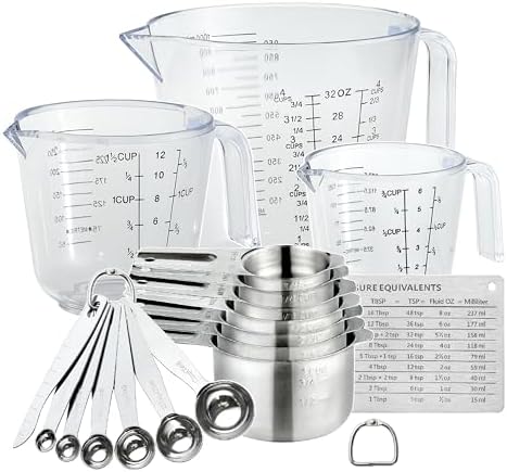 20PCS Measuring Cups and Spoons Set, Mituer Stainless Steel Nesting