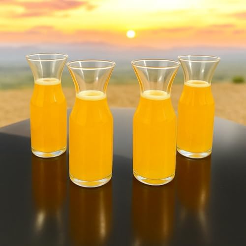 Mimosa Bar Supplies Carafe Glasses – 8.5 Oz Pack of 4 Measuring Small